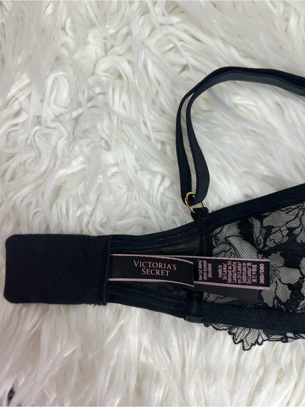 Victoria's Secret Black Sheer Lace Underwire Bra - Picture 5 of 5